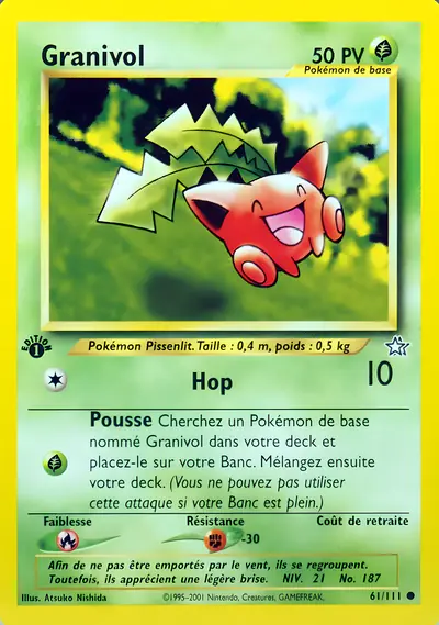 Image de la carte Pokemon Granivol 61/111
