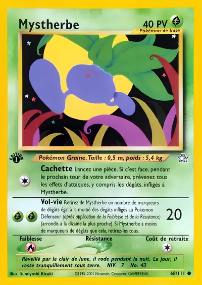 Image de la carte Pokemon Mystherbe 68/111