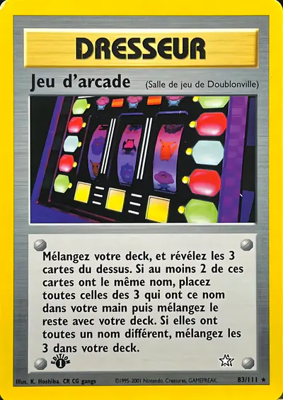 Image de la carte Pokemon Jeu d'arcade 83/111