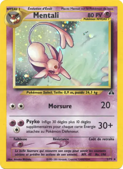 Image de la carte Pokemon Mentali (Édition 1) 1/75