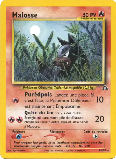 Image de la carte Pokemon Malosse (Édition 1) 24/75