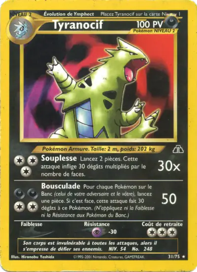 Image de la carte Pokemon Tyranocif (Édition 1) 31/75