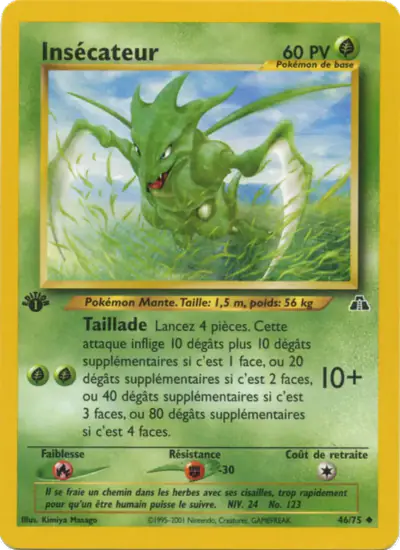 Image de la carte Pokemon Insécateur (Édition 1) 46/75