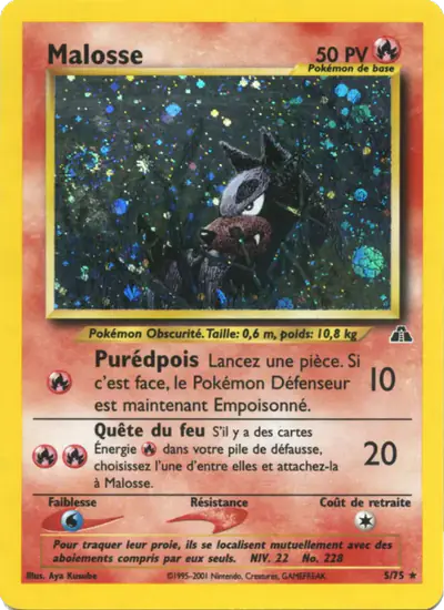 Image de la carte Pokemon Malosse (Édition 1) 5/75