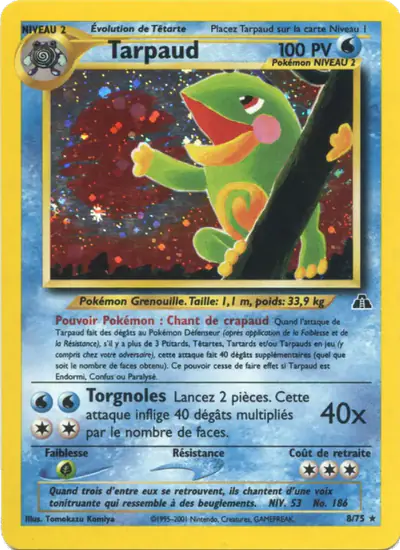 Image de la carte Pokemon Tarpaud (Édition 1) 8/75