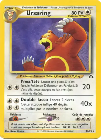 Image de la carte Pokemon Ursaring 34/75