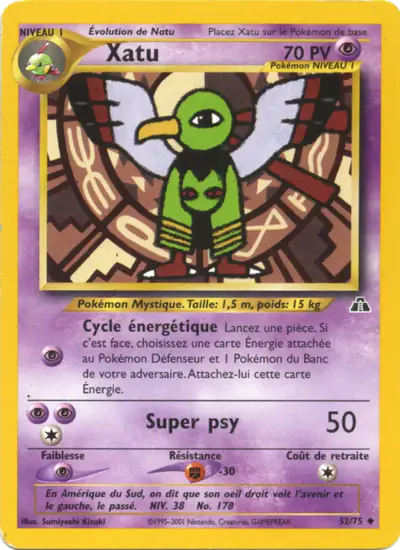 Image de la carte Pokemon Xatu 52/75