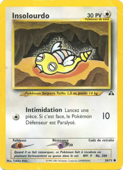 Image de la carte Pokemon Insolourdo 54/75