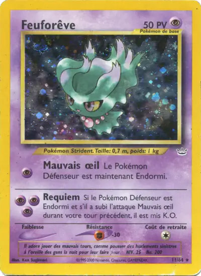 Image de la carte Pokemon Feuforêve (Édition 1) 11/64
