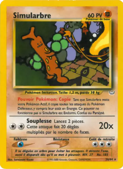 Image de la carte Pokemon Simularbre (Édition 1) 26/64