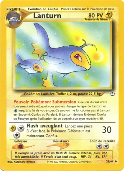 Image de la carte Pokemon Lanturn (Édition 1) 32/64