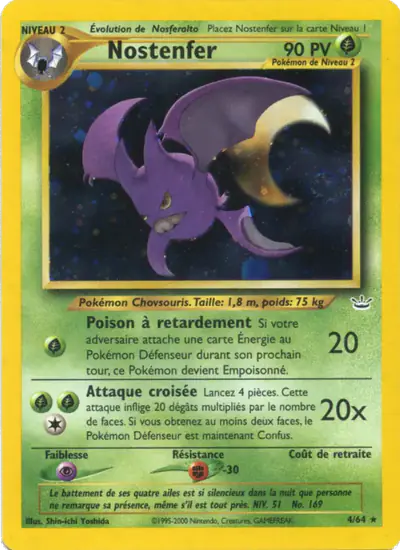 Image de la carte Pokemon Nostenfer (Édition 1) 4/64