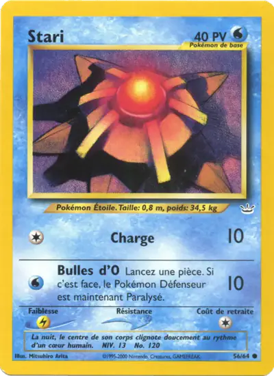 Image de la carte Pokemon Stari (Édition 1) 56/64