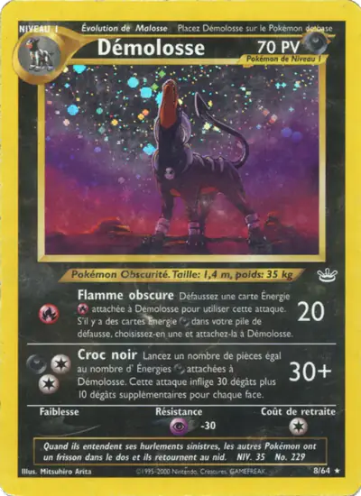 Image de la carte Pokemon Démolosse (Édition 1) 8/64