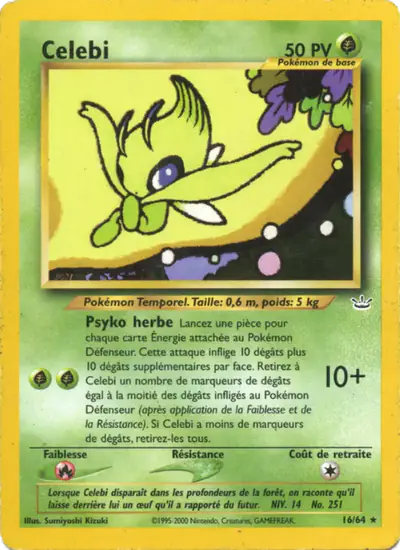 Image de la carte Pokemon Celebi 16/64