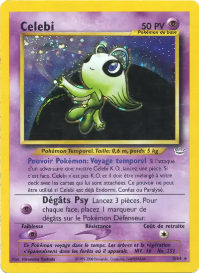 Image de la carte Pokemon Celebi 3/64
