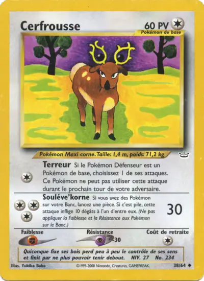 Image de la carte Pokemon Cerfrousse 38/64
