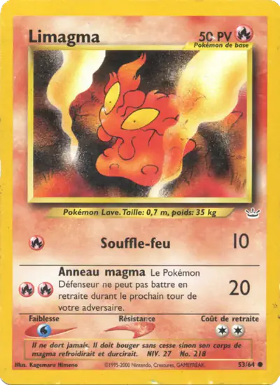 Image de la carte Pokemon Limagma 53/64