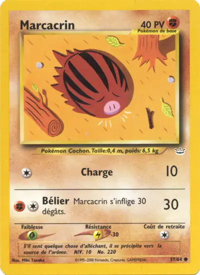 Image de la carte Pokemon Marcacrin 57/64
