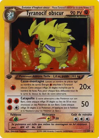 Image de la carte Pokemon Tyranocif Obscur (Édition 1) 11/105