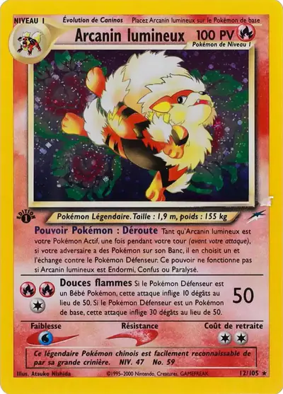 Image de la carte Pokemon Arcanin lumineux (Édition 1) 12/105
