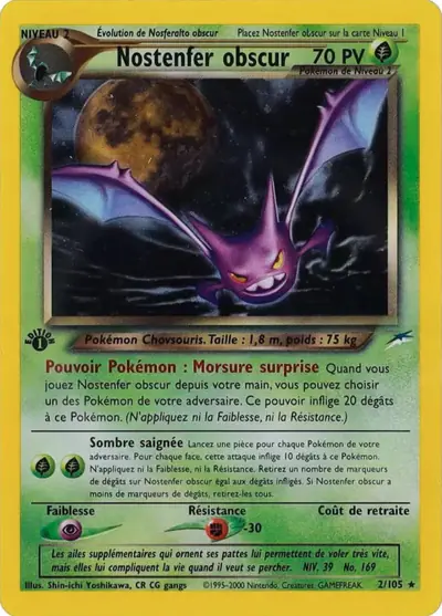 Image de la carte Pokemon Nostenfer Obscur (Édition 1) 2/105