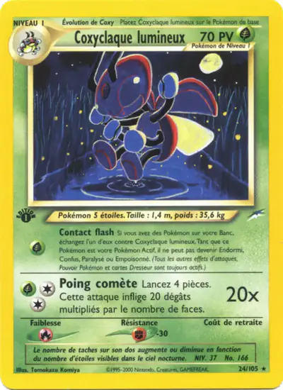Image de la carte Pokemon Coxyclaque lumineux (Édition 1) 24/105