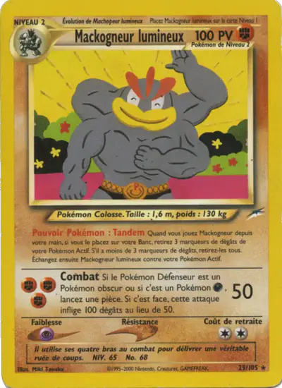 Image de la carte Pokemon Mackogneur lumineux (Édition 1) 25/105