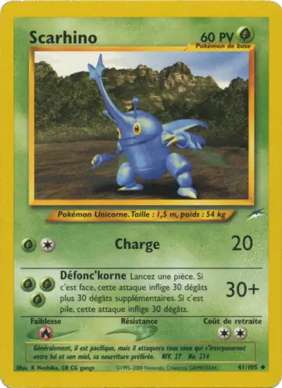 Image de la carte Pokemon Scarhino (Édition 1) 41/105