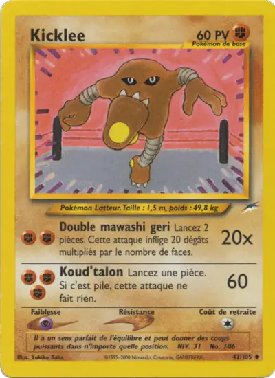 Image de la carte Pokemon Kicklee (Édition 1) 42/105
