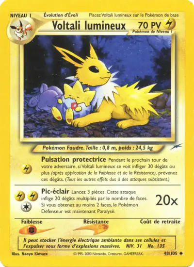 Image de la carte Pokemon Voltali lumineux (Édition 1) 48/105