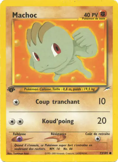 Image de la carte Pokemon Machoc (Édition 1) 73/105