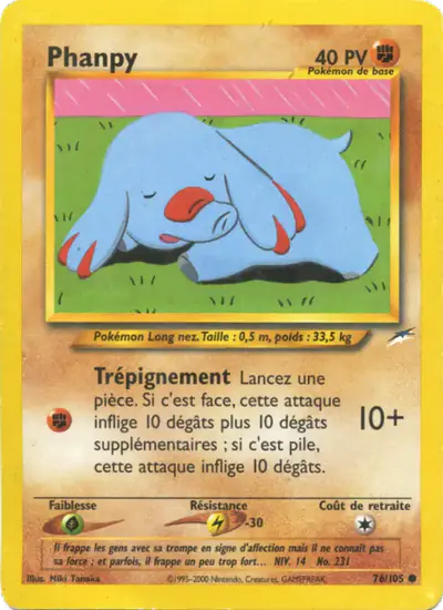 Image de la carte Pokemon Phanpy (Édition 1) 76/105