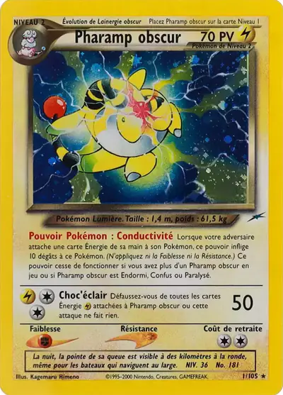 Image de la carte Pokemon Pharamp Obscur 1/105
