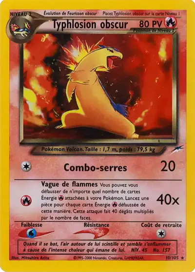 Image de la carte Pokemon Typhlosion Obscur 10/105