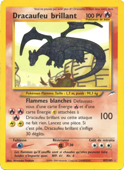 Image de la carte Pokemon Dracaufeu brillant 107/105