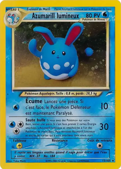 Image de la carte Pokemon Azumarill lumineux 13/105