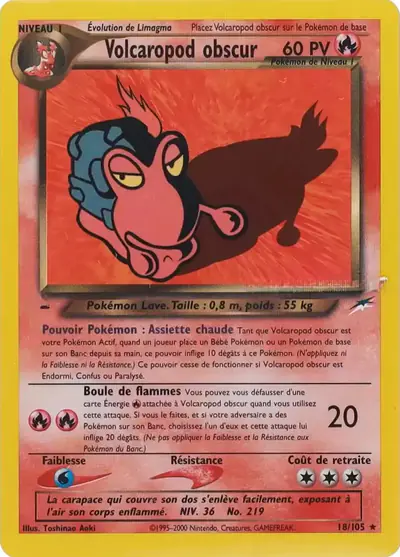 Image de la carte Pokemon Volcaropod Obscur 18/105