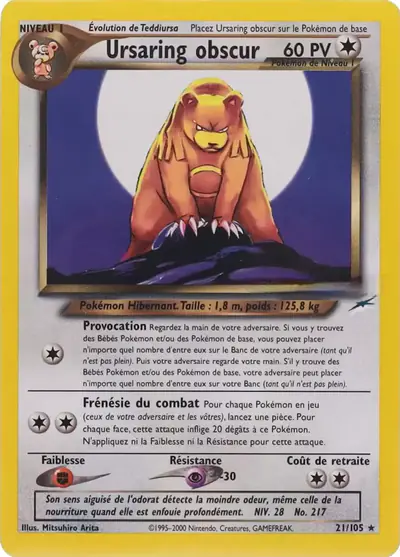 Image de la carte Pokemon Ursaring Obscur 21/105
