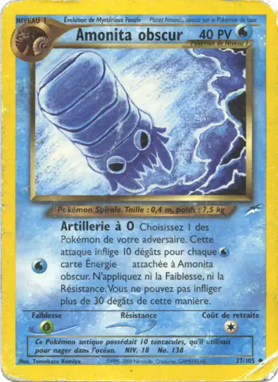 Image de la carte Pokemon Amonita Obscur 37/105