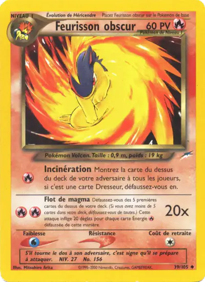 Image de la carte Pokemon Feurisson Obscur 39/105