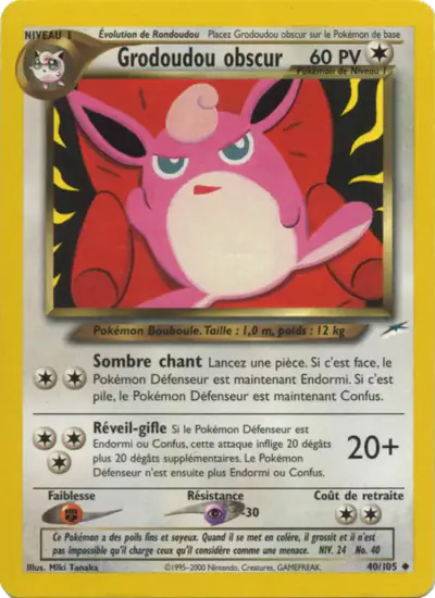 Image de la carte Pokemon Grodoudou Obscur 40/105