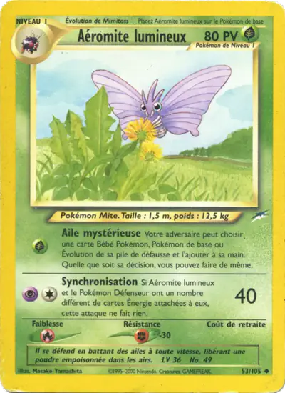 Image de la carte Pokemon Aéromite lumineux 53/105