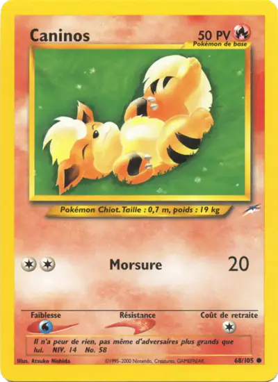 Image de la carte Pokemon Caninos 68/105