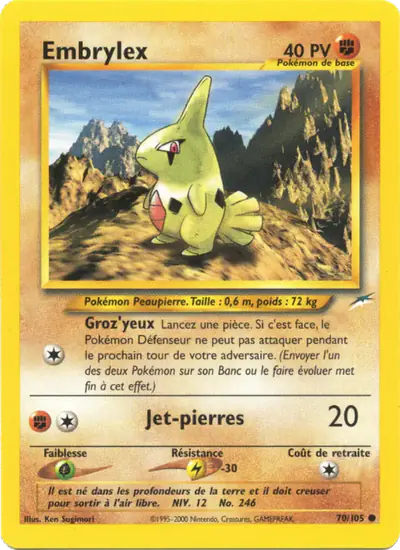 Image de la carte Pokemon Embrylex 70/105