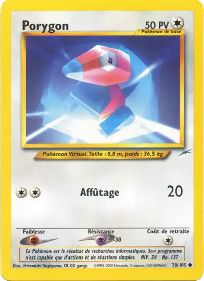 Image de la carte Pokemon Porygon 78/105