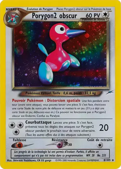 Image de la carte Pokemon Porygon2 Obscur 8/105