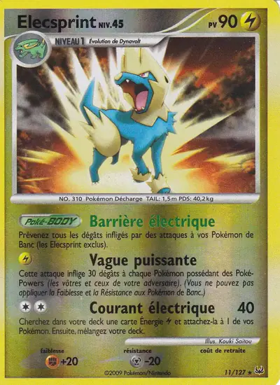 Image de la carte Pokemon Élecsprint 11/127