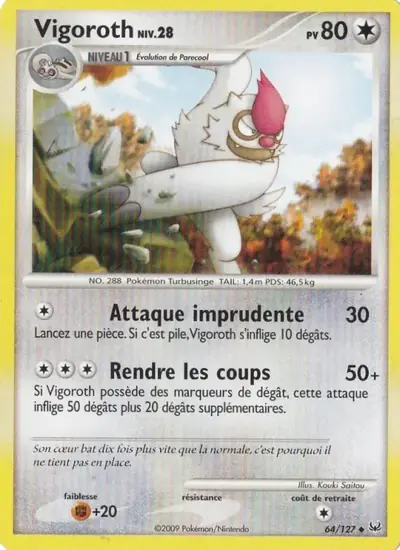 Image de la carte Pokemon Vigoroth 64/127