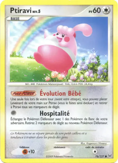 Image de la carte Pokemon Ptiravi 76/127